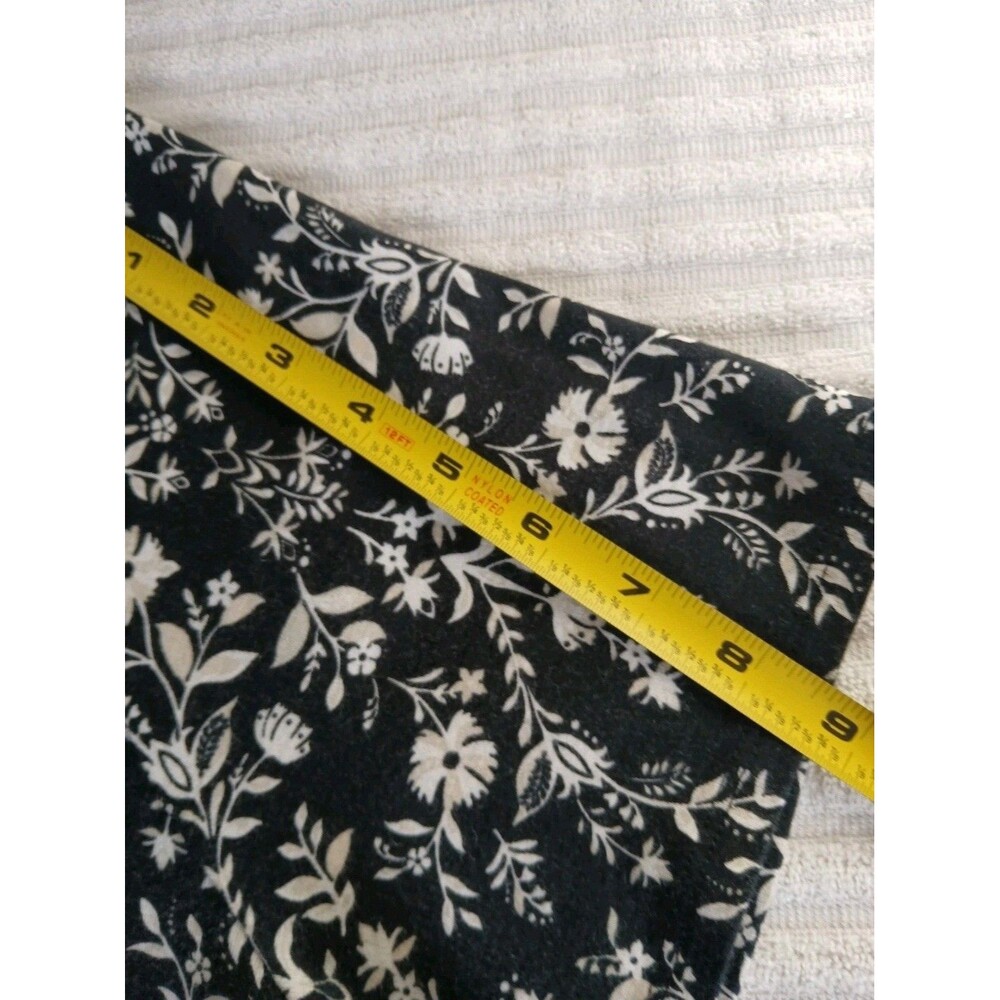 Croft & Barrow Womens Plus Size 1X Black White Floral Classic Tee Top - Picture 11 of 12